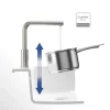 Villeroy & Boch Küchenarmatur Steel Shower, Hochdruck-Armatur, ausziehbare Brause, wassersparend, Edelstahl massiv
