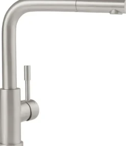 Villeroy & Boch Küchenarmatur Steel Shower, Hochdruck-Armatur, ausziehbare Brause, wassersparend, Edelstahl massiv