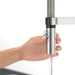 Villeroy & Boch Küchenarmatur Steel Expert 2.0, Hochdruck-Armatur, Umschaltfunktion, wassersparend, Edelstahl massiv