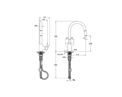 VitrA Küchenarmatur mit Handbrause FLOW SOFT chrom A43445EXP