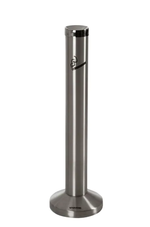 VIVANNO Standascher FUMO 82x10x10 cm Edelstahl Silber gebürstet