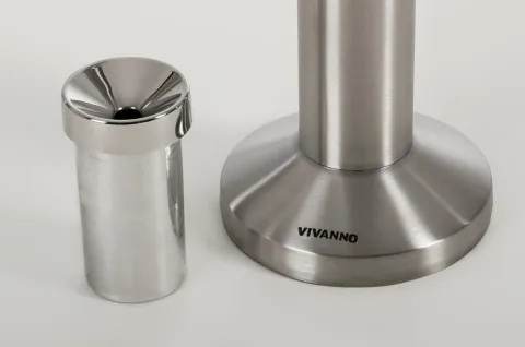 VIVANNO Standascher FUMO 82x10x10 cm Edelstahl Silber gebürstet