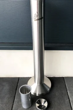 VIVANNO Standascher FUMO 82x10x10 cm Edelstahl Silber gebürstet