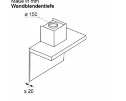 Wandhaube Bosch DWB67DN60 BxT 60 x 50 cm schwarz