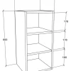 Wandregal B. 30 cm Hängeschrank Küche Esilo