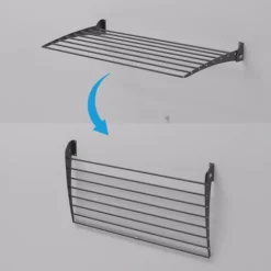 Wand-Wäscheständer Foxydry Down 102 cm aus Aluminium – nach unten klappbar, platzsparend, Tragkraft 10 kg