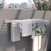 Wand-Wäscheständer Foxydry Down 116 cm aus Aluminium – nach unten klappbar, platzsparend, Tragkraft 10 kg