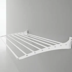 Wand-Wäscheständer Foxydry Down 116 cm aus Aluminium – nach unten klappbar, platzsparend, Tragkraft 10 kg