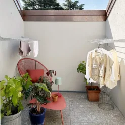 Wand-Wäscheständer Foxydry Down 62 cm aus Aluminium – nach unten klappbar, platzsparend, Tragkraft 10 kg