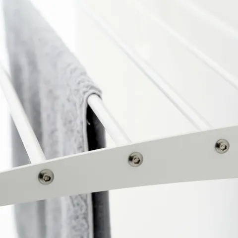Wand-Wäscheständer Foxydry Down 62 cm aus Aluminium – nach unten klappbar, platzsparend, Tragkraft 10 kg