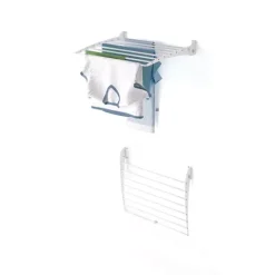 Wand-Wäscheständer Foxydry Down 62 cm aus Aluminium – nach unten klappbar, platzsparend, Tragkraft 10 kg