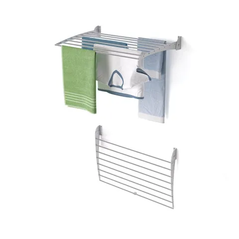 Wand-Wäscheständer Foxydry Down 82 cm aus Aluminium – nach unten klappbar, platzsparend, Tragkraft 10 kg
