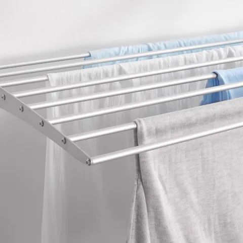 Wand-Wäscheständer Foxydry Down 102 cm aus Aluminium – nach unten klappbar, platzsparend, Tragkraft 10 kg
