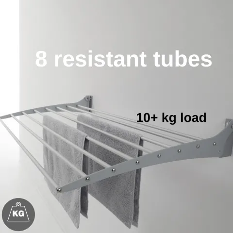 Wand-Wäscheständer Foxydry Fold 102 cm aus Aluminium – klappbar, platzsparend, Trockenlänge 8.1 m