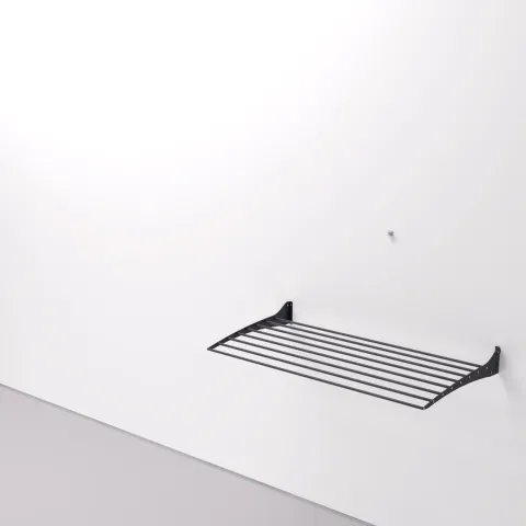 Wand-Wäscheständer Foxydry Fold 82 cm aus Aluminium – klappbar, platzsparend, Trockenlänge 6.5 m