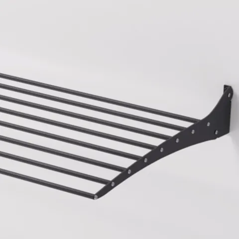 Wand-Wäscheständer Foxydry Fold 82 cm aus Aluminium – klappbar, platzsparend, Trockenlänge 6.5 m
