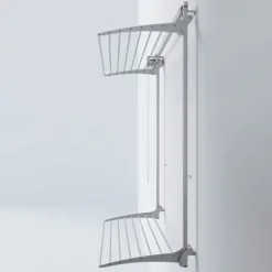 Wand-Wäscheständer Foxydry Wall 128 cm aus Aluminium – klappbar, platzsparend, Trockenlänge 19.2 m