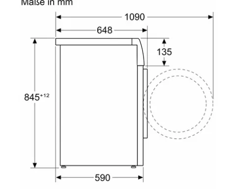 Waschmaschine Bosch WGB244071 Fassungsvermögen 9 kg 1400 U/min BxHxT 59,8x84,5x59 cm