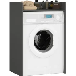 Waschmaschinenschrank FIN AKORD Graphitgrau 64 cm 1 Regalboden B64xH50xT98 cm