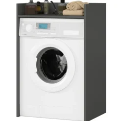 Waschmaschinenschrank FIN AKORD Graphitgrau 64 cm 1 Regalboden B64xH50xT98 cm