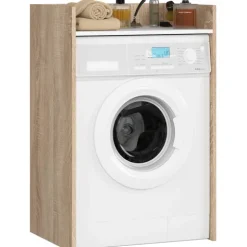 Waschmaschinenschrank FIN AKORD Sonoma Eiche, Weiß 64 cm 1 Regalboden B64xH50xT98 cm