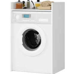 Waschmaschinenschrank FIN AKORD Weiß 64 cm 1 Regalboden B64xH50xT98 cm