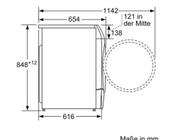 Waschtrockner WNC254A40 Bosch Fassungsvermögen Waschen 10,5 kg / Fassungsvermögen Trocknen 6 kg 1400 U/min BxHxT 59,8x84,8x62,2 cm