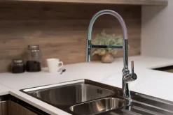 Wasserhahn Küchenarmatur, BOD, mit 360° schwenkbarem Auslauf, abnehmbare 2 strahl Handbrause, Verchromt