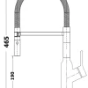 Wasserhahn Küchenarmatur, BOD, mit 360° schwenkbarem Auslauf, abnehmbare 2 strahl Handbrause, Verchromt / Gelb