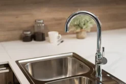 Wasserhahn Küchenarmatur, BOD, mit 360° schwenkbarem U-Auslauf, Verchromt
