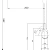 Wasserhahn Küchenarmatur, BOD, mit 360° schwenkbarem L-Auslauf, Verchromt / Weiß Granit