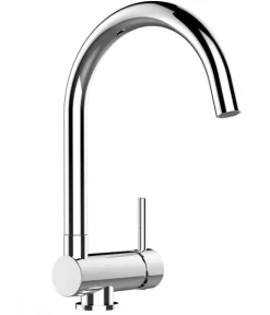 Wasserhahn Vorfenster Küchenarmatur, Umklappbar 6 CM, mit 360° schwenkbarem U-Auslauf, Verchromt