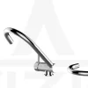 Wasserhahn Vorfenster Küchenarmatur, Umklappbar 6 CM, LINKER HEBEL, mit 360° schwenkbarem U-Auslauf, Verchromt