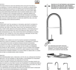Wasserhahn Vorfenster Küchenarmatur, Umklappbar 6 CM, mit 360° schwenkbarem L-Auslauf, Verchromt