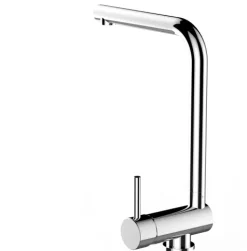 Wasserhahn Vorfenster Küchenarmatur, Umklappbar 6 CM, mit 360° schwenkbarem L-Auslauf, Verchromt