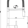 Wasserhahn Vorfenster Küchenarmatur, Umklappbar 6 CM, mit 360° schwenkbarem Auslauf, abnehmbare 2 strahl Handbrause, Schwarz Matt und Verchromt