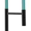 Wasserhahn Vorfenster Küchenarmatur, Umklappbar 4,5 CM, mit 360° schwenkbarem Auslauf, abnehmbare 2 strahl Handbrause, Schwarz Matt / Türkis