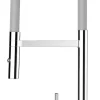 Wasserhahn Vorfenster Küchenarmatur, Umklappbar 6 CM, LINKER HEBEL, mit 360° schwenkbarem Auslauf abnehmbare 2 strahl Handbrause, Verchromt / Grau