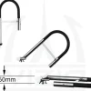 Wasserhahn Vorfenster Küchenarmatur, Umklappbar 6 CM, LINKER HEBEL, mit 360° schwenkbarem Auslauf abnehmbare 2 strahl Handbrause, Verchromt / Blau
