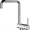 Wasserhahn Vorfenster Küchenarmatur, Umklappbar 6 CM, mit 360° schwenkbarem N-Auslauf, Verchromt