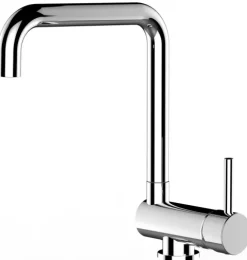 Wasserhahn Vorfenster Küchenarmatur, Umklappbar 6 CM, mit 360° schwenkbarem N-Auslauf, Verchromt
