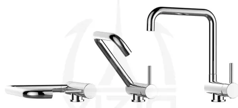 Wasserhahn Vorfenster Küchenarmatur, Umklappbar 6 CM, mit 360° schwenkbarem N-Auslauf, Verchromt