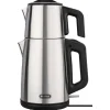Wasserkocher, Samowar mit Teekocher, Russischer Teekessel Elektrisch - Mulex, Tee-Express, Edelstahl, 2L