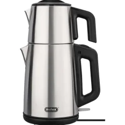 Wasserkocher, Samowar mit Teekocher, Russischer Teekessel Elektrisch - Mulex, Tee-Express, Edelstahl, 2L