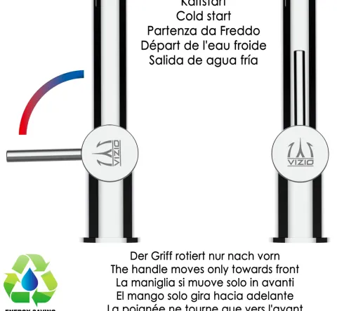 3 Wege Wasserhahn Küchenarmatur, BOD, mit 360° schwenkbarem Auslauf, abnehmbare 2 strahl Handbrause, Schwarz Matt / Weiß
