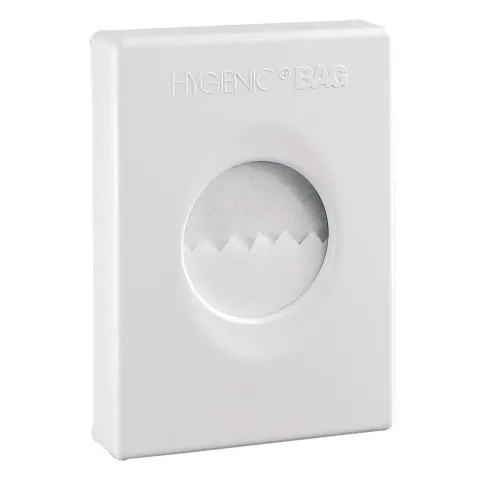 Weißer Hygienetaschenhalter aus Thermoplast