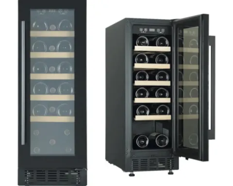Weinkühlschrank PKM UWTS56-20G BxHxT 29,5 x 82 x 57 cm Kühlteil 56 l für 20 Stück Flaschen