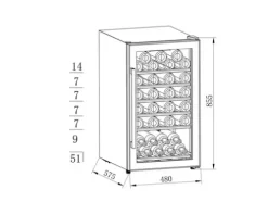 Weinkühlschrank PKM WKS52-2 BxHxT 48 x 85,5 x 57,5 cm