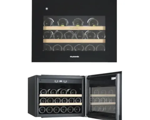 Weinkühlschrank Wolkenstein EWTS64-28ED BxHxT 59 x 45,5 x 56,3 cm Kühlteil 62 l für 28 Stück Flaschen