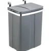 Wenko Tür-Abfalleimer 12 l grau 54903100